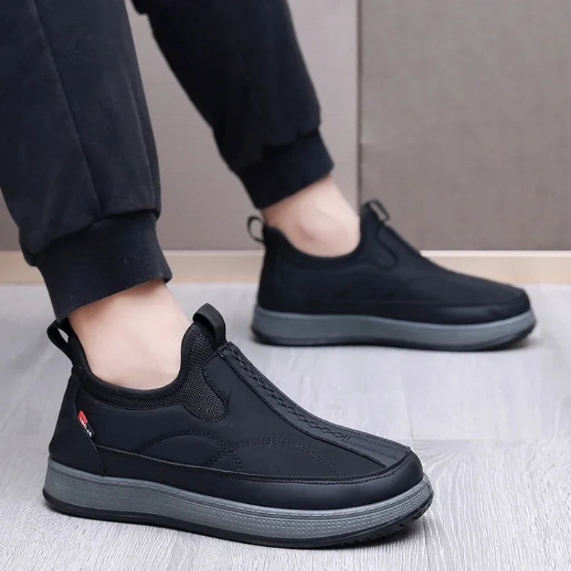Men's Waterproof High-Top Snow Boots – Warm Winter Shoes