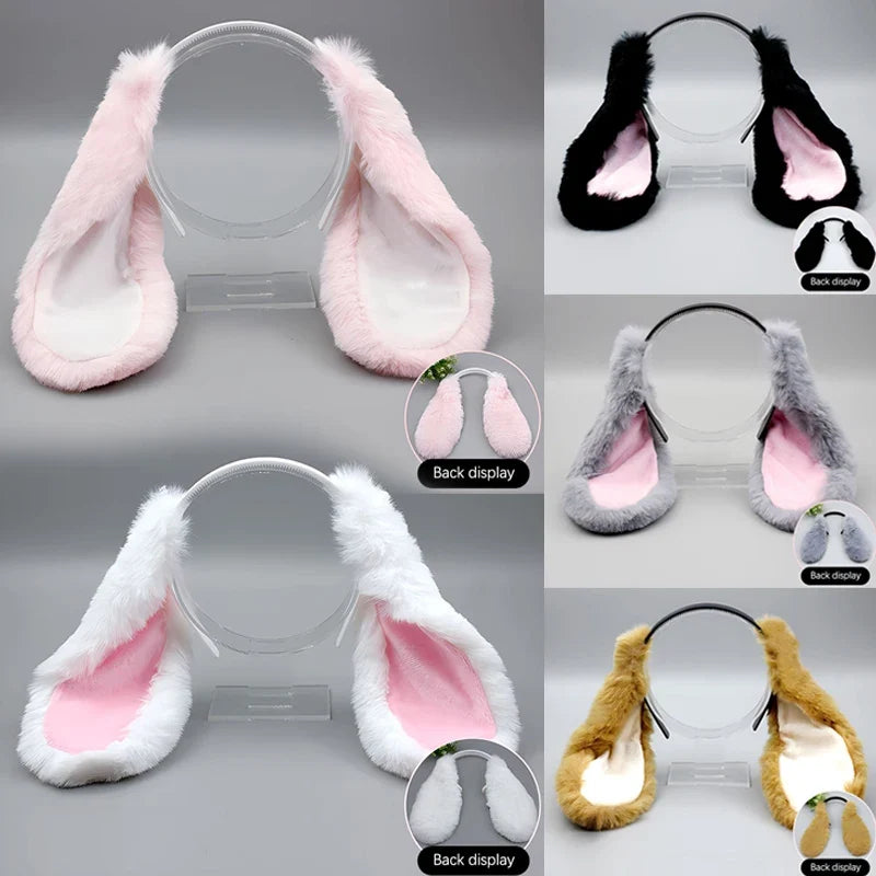 Plush Bunny Ears Headband – Cosplay & Party Hair Accessory
