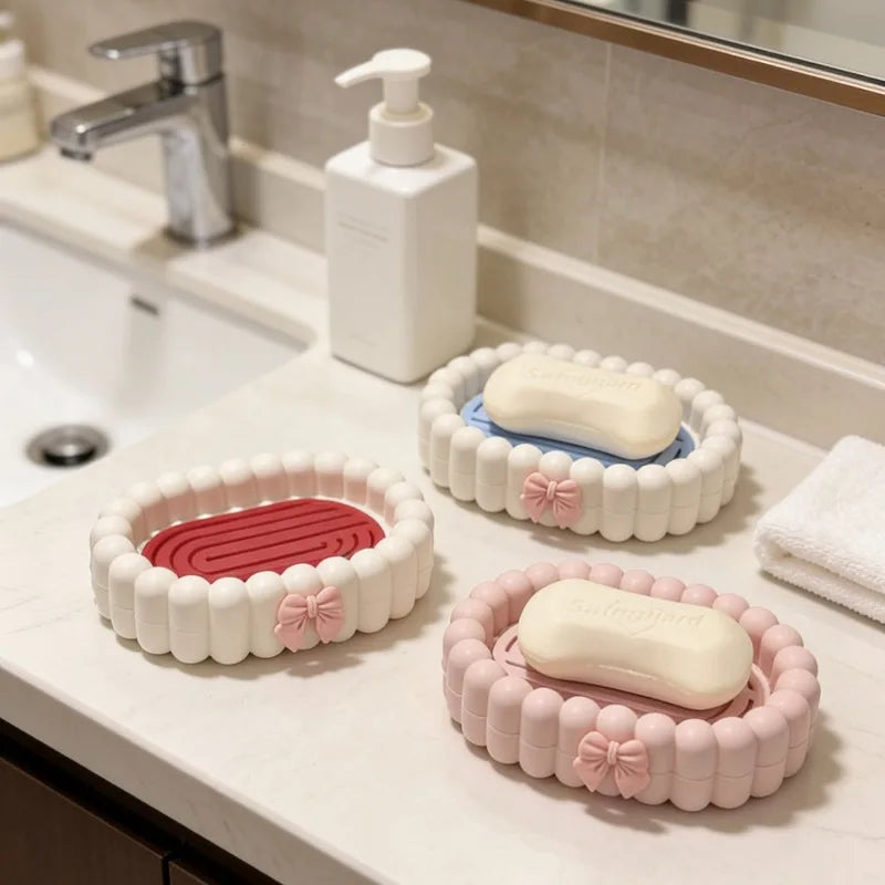 Double Layer Soap Dish with Drainage & Anti-Slip Base | Large