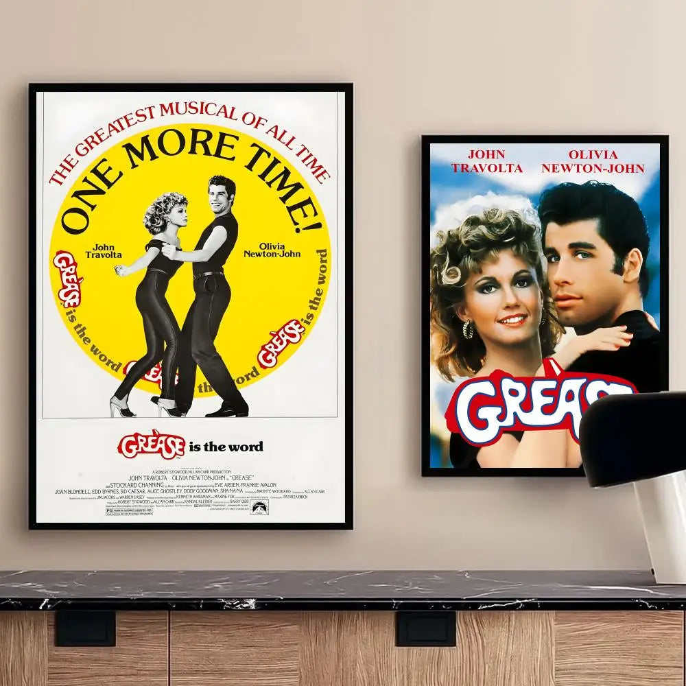 Grease Vintage Movie Poster – Self-Adhesive Waterproof Wall Art