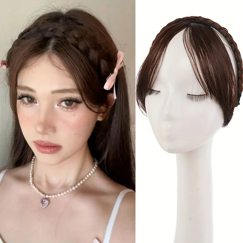 Vintage Braided Wig Headband – Women's Multifunctional Hairband