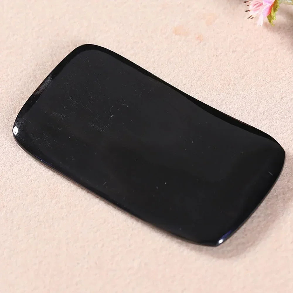 Natural Bian Stone Gua Sha Tool – Facial & Neck Massage