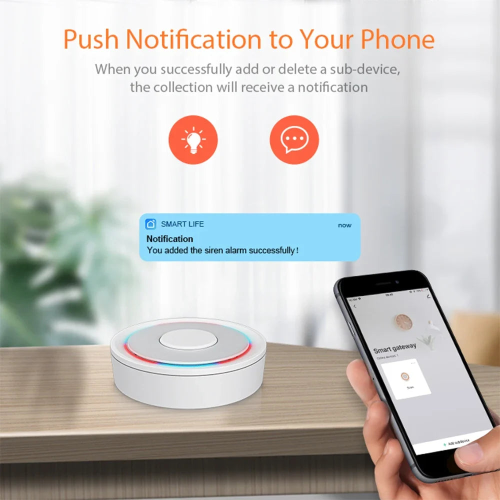 Tuya Zigbee Wireless Wired Smart Gateway Hub Bridge Remote Linkage