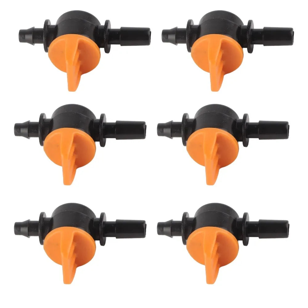 50-Pack Mini Drip Irrigation Valves | 4/7mm Micro Tubing Valves