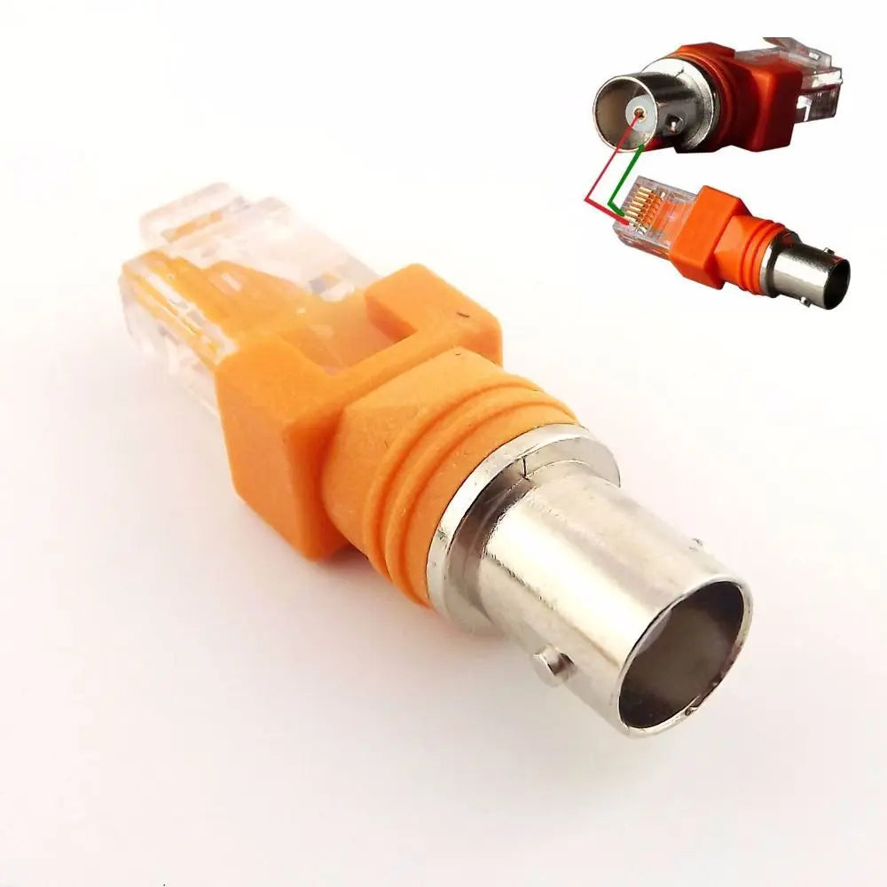 BNC Female to RJ45 Male Adapter – Coaxial Cable Connector