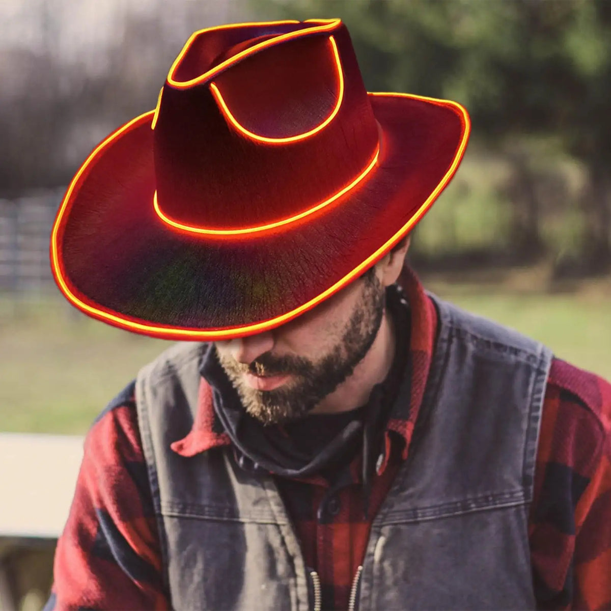 LED Light Up Cowboy Hat – Disco Party Hat for Men & Women
