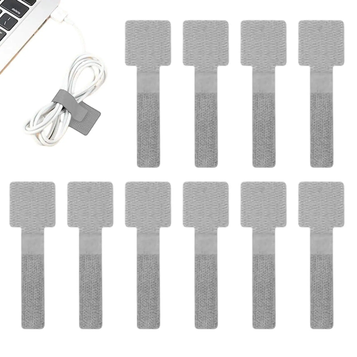 Adhesive Cord Organizer Straps – 10-Pack Cable Management