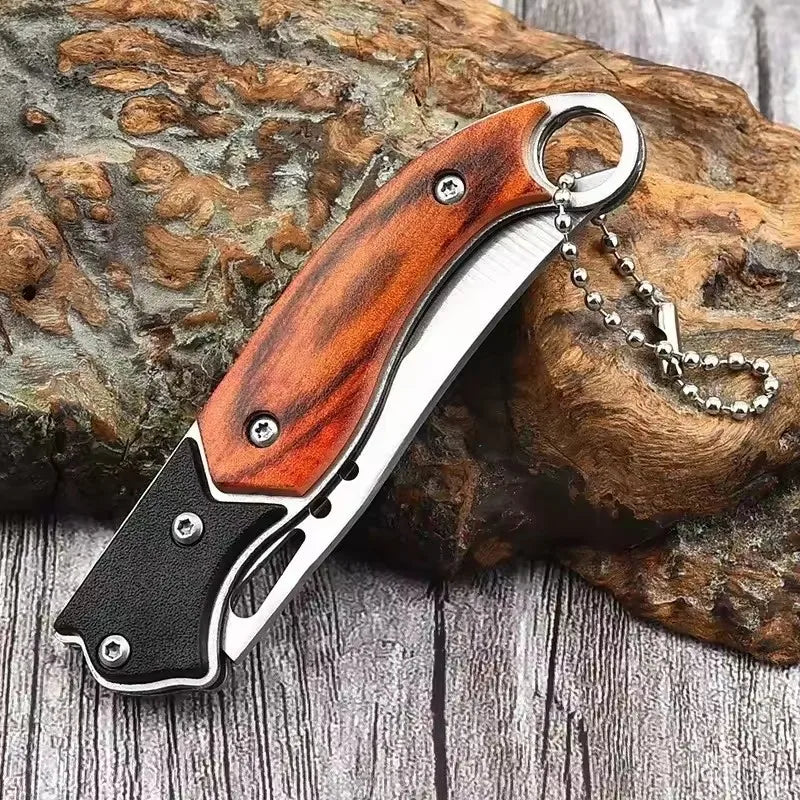 Portable Pocket Folding Knife – Stainless Steel Keychain EDC