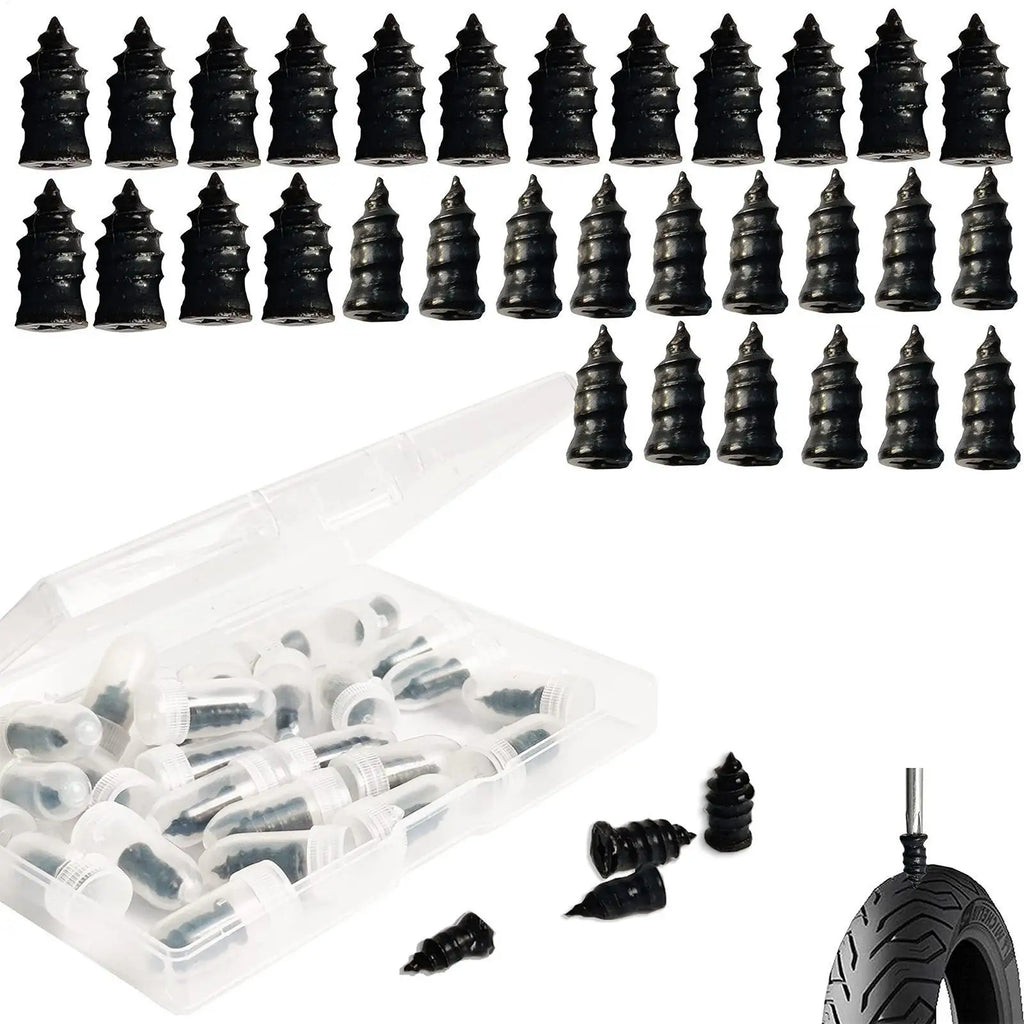 Rubber Tire Repair Plugs – Tubeless Puncture Fix Kit 10 Pc