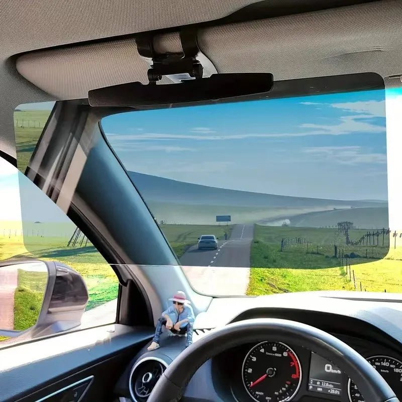 Large Polarized Car Sun Visor Extender UV400 Protection Secure Buckle