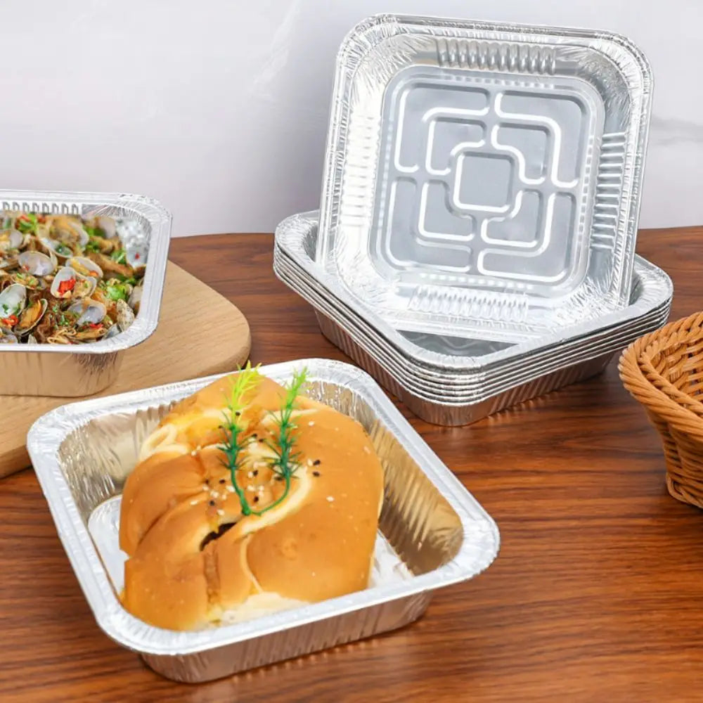 10-Pack Aluminum Foil Trays for Air Fryer, Oven & BBQ