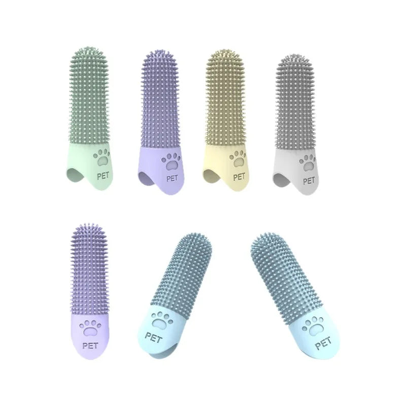 360° Silicone Finger Toothbrush for Dogs & Cats – All Breeds