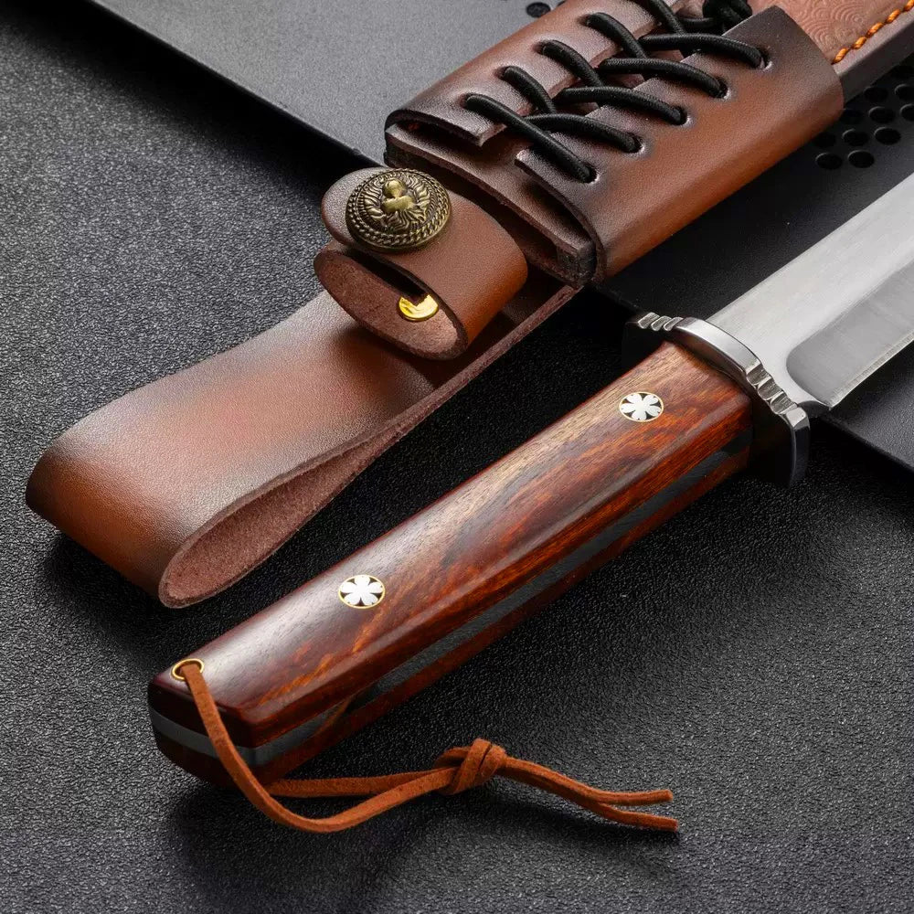 Japanese Chef Knife – 4Cr14 Steel & Red Sandalwood Handle