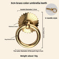 Antique Brass Ring Pull Knob | Vintage Cabinet Drawer Handle