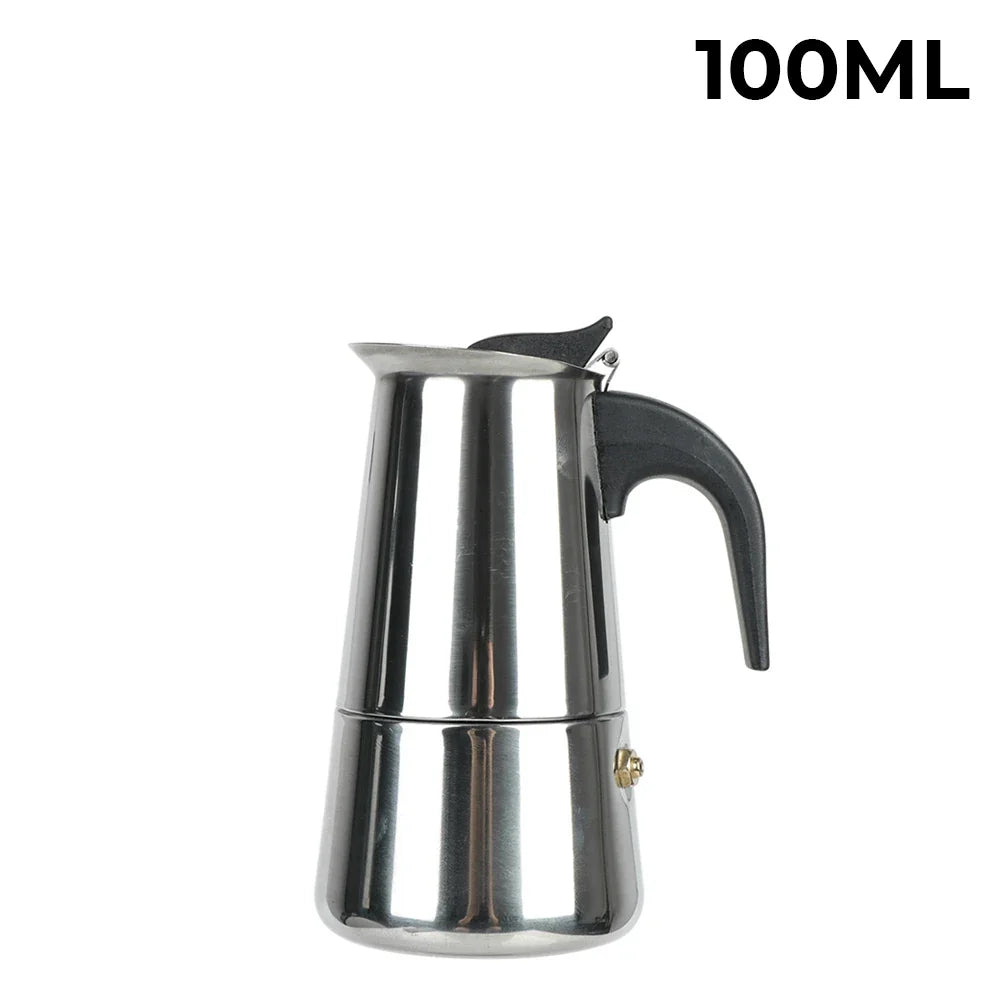 Stainless Steel Moka Pot – Stovetop Espresso Maker 2–9 Cup