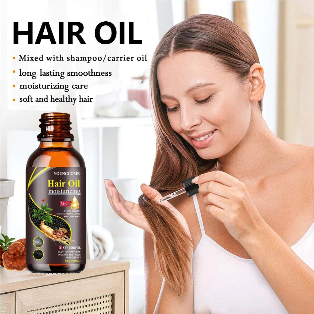 3-in-1 Multi-effect Hair Nourishing Oil Enhances Strength Silky Soft
