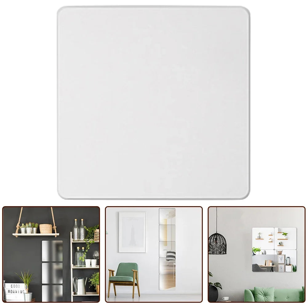 Flexible Acrylic Mirror Tiles | Self-Adhesive 20x20cm Sheets