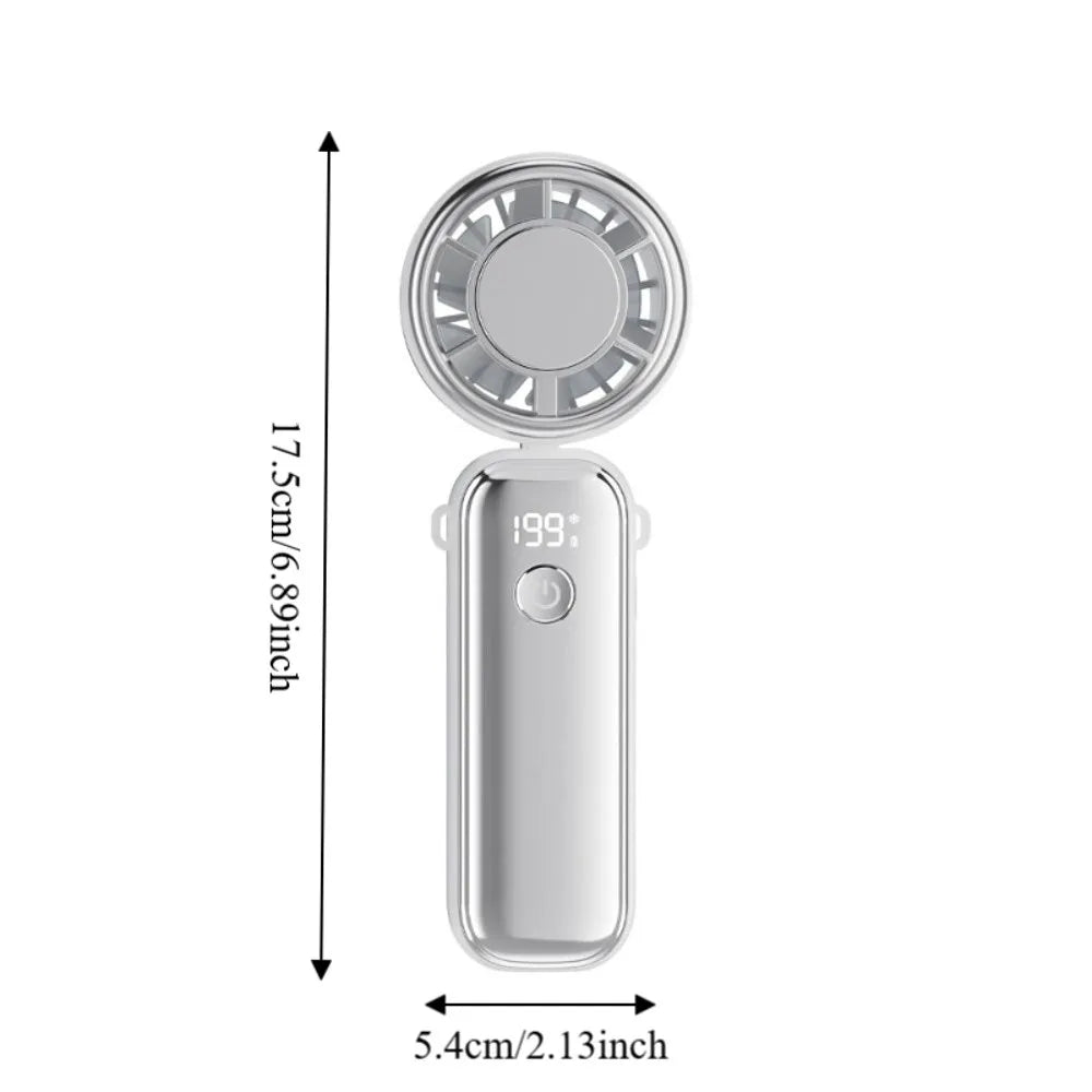 USB Rechargeable Mini Handheld Fan – 199 Speeds, Ultra-Quiet