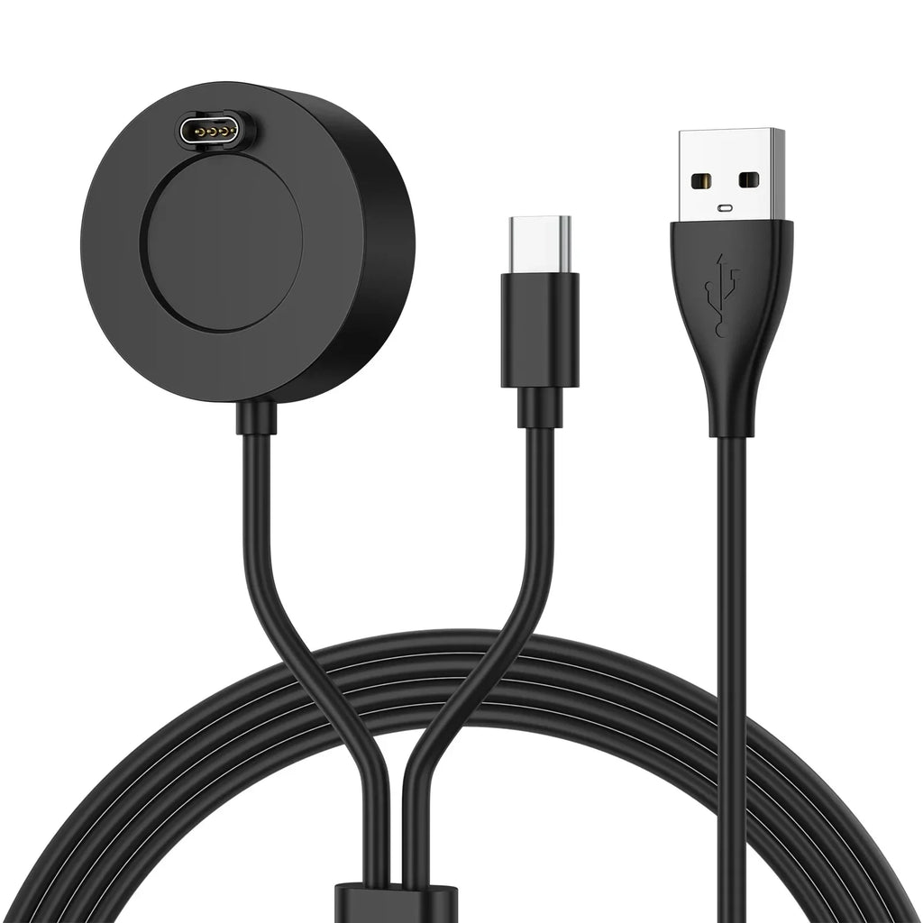 2-in-1 USB-C Charger Cable for Garmin Fenix 7/6/5X, Venu 2