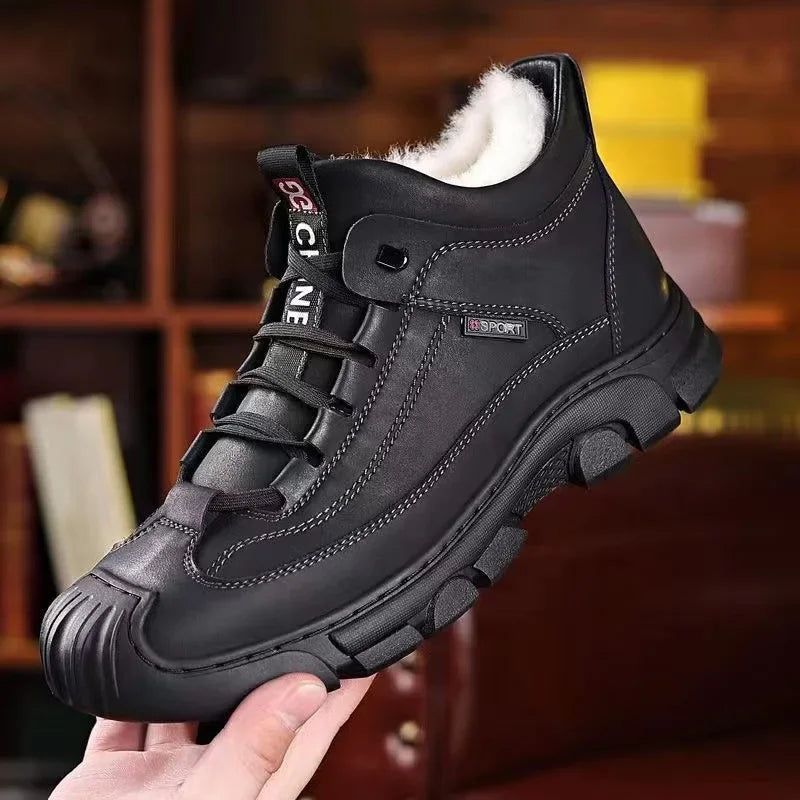Men's Winter Snow Boots – Warm Cotton Anti-Slip Ankle Boot