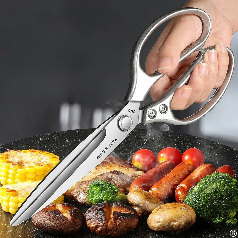 Stainless Steel Kitchen Scissors – BBQ, Bone & Food Cutting