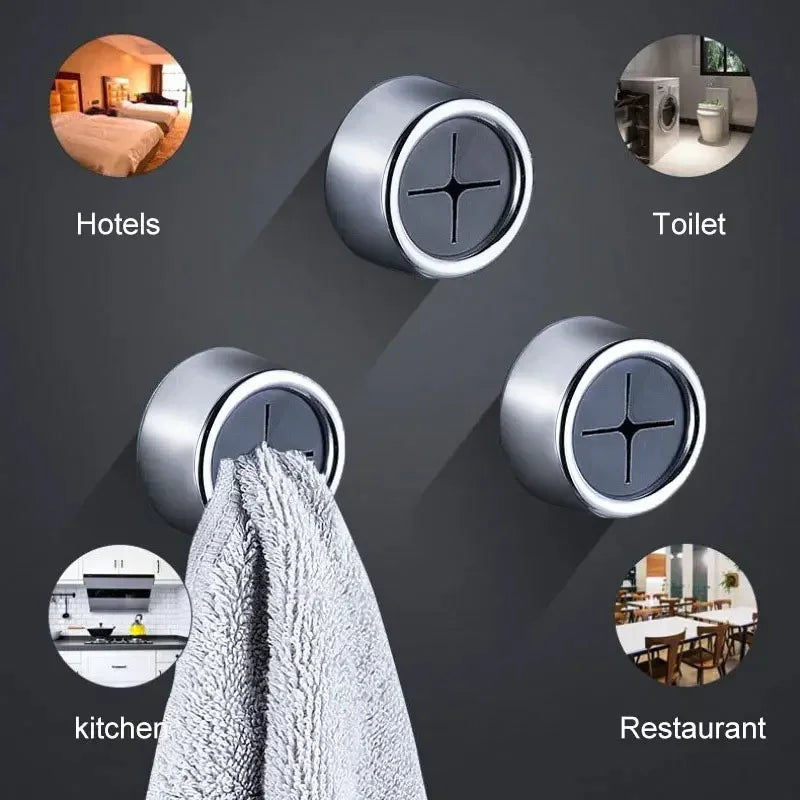 No-Drill Wall Towel Hooks 3-Pack | Damage-Free PP Clips
