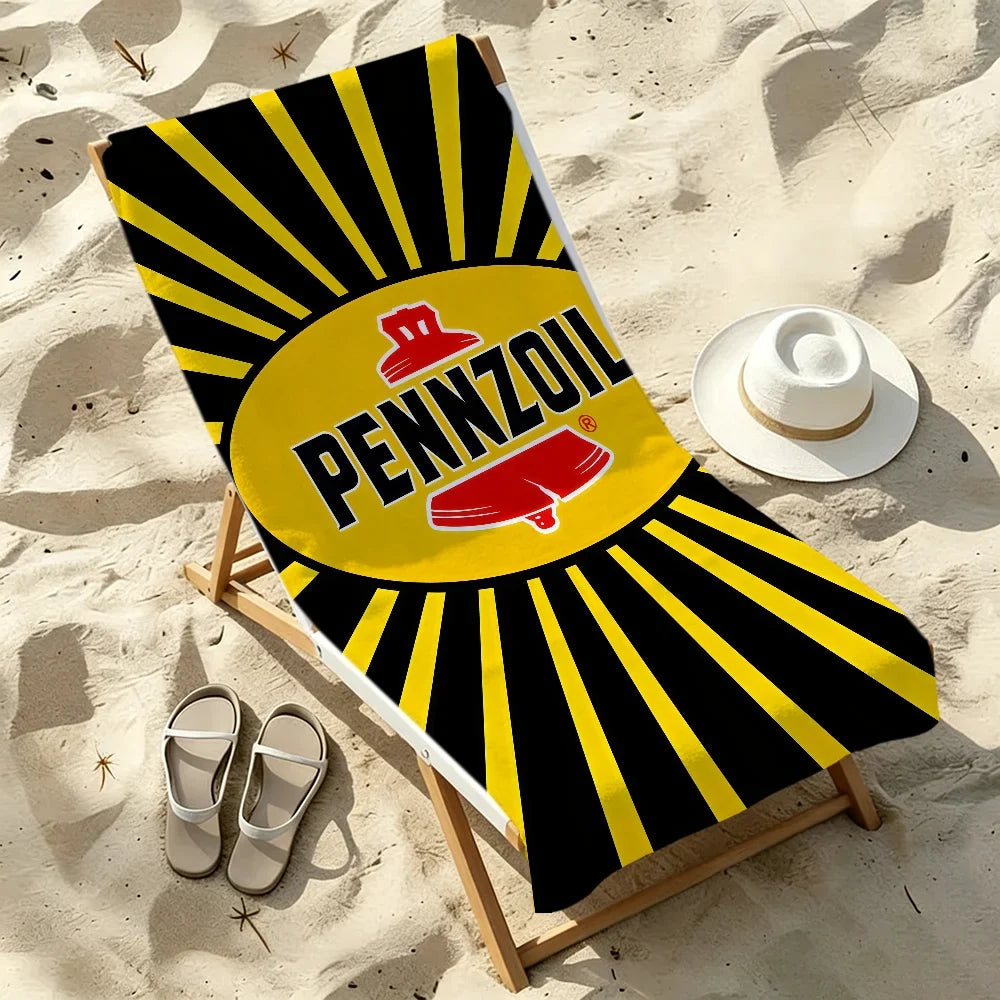 Pennzoil Logo Quick-Dry Beach Towel | Soft Pool & Sports Towel