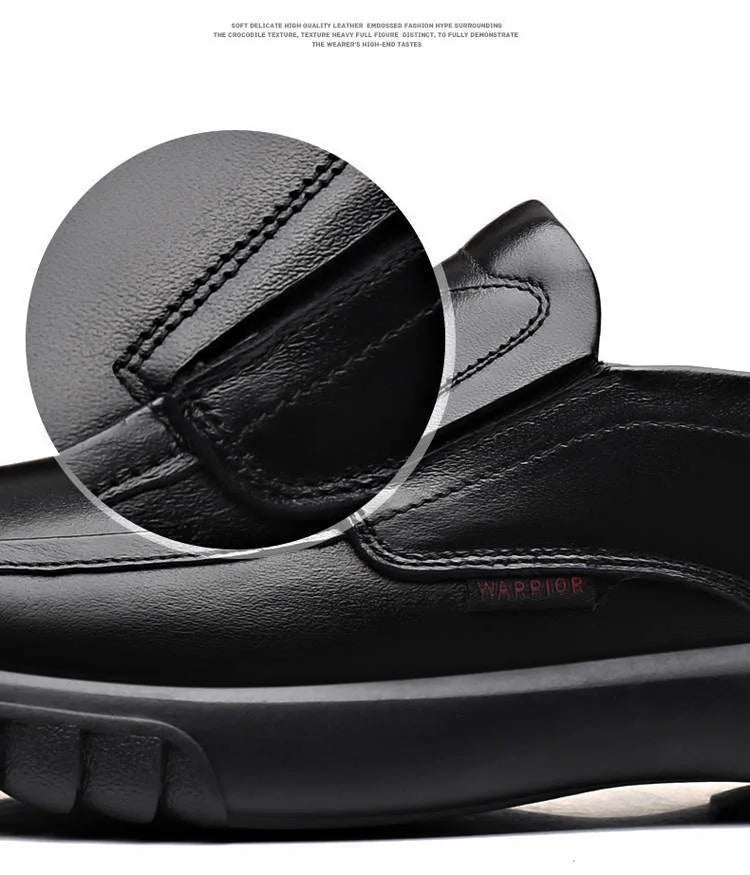 Men's Casual Leather Loafers – Soft Slip-On Comfort Shoes