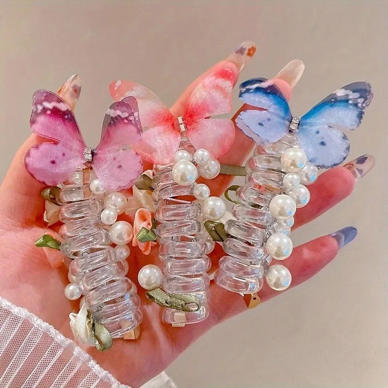 Mesh Butterfly Headbands for Girls – Floral Round Design