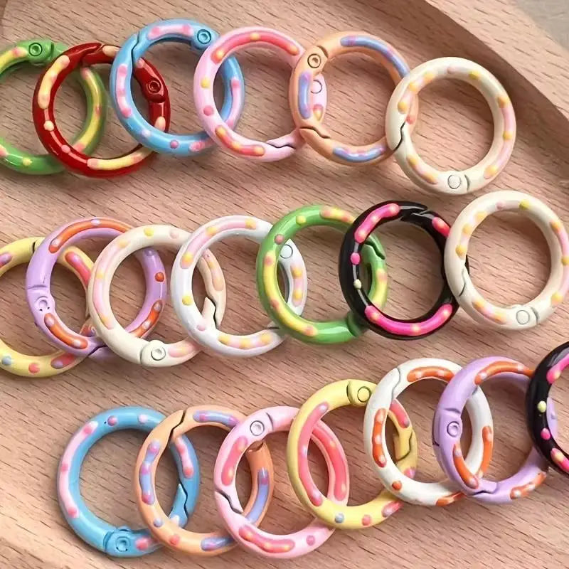 8-Pack Colorful Donut Spring Gate Key Rings & Carabiners