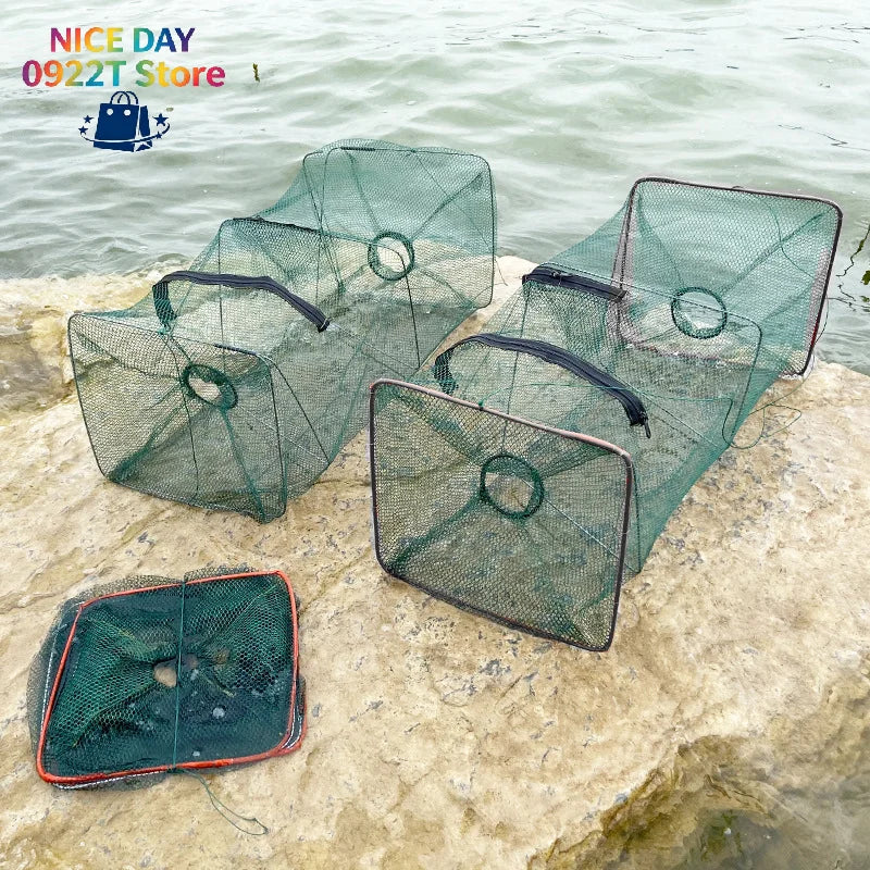 Fish Trap Net Fishing Gear Crab Prawn Shrimp Crayfish Lobster Crawdad