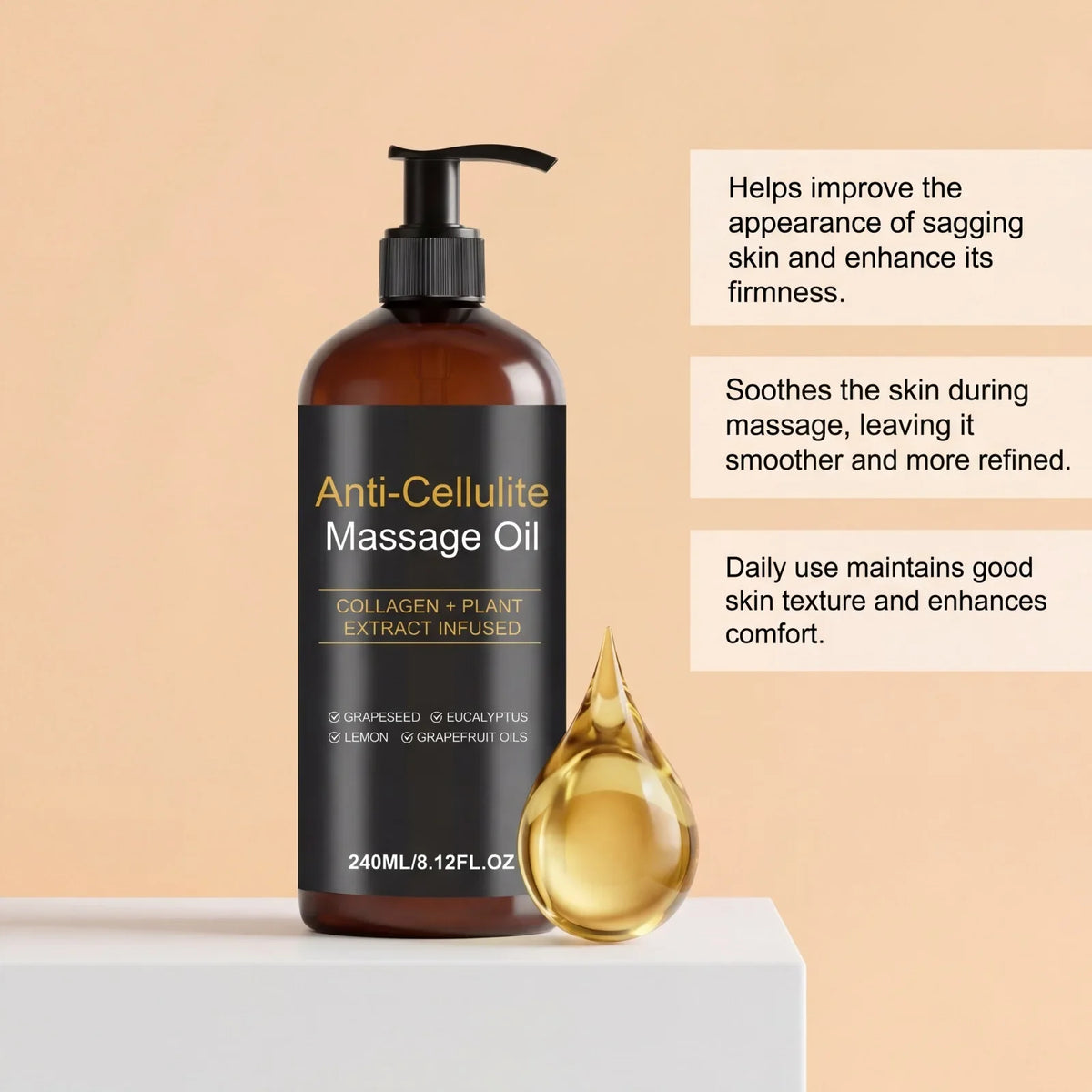 Hoygi Firming Body Oil – Collagen Massage Oil 240ml