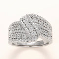 Huitan Knot Wedding Ring – Cubic Zirconia for Women | Size 5–14
