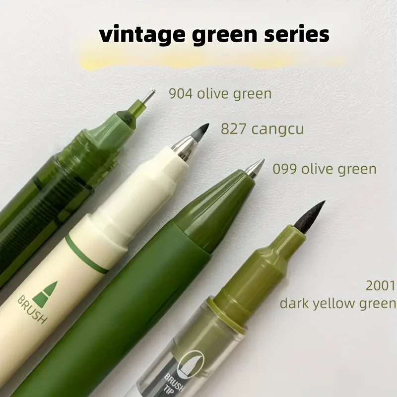 4-Piece Vintage Pen Set | Quick-Dry Ink & Medium Point Tips