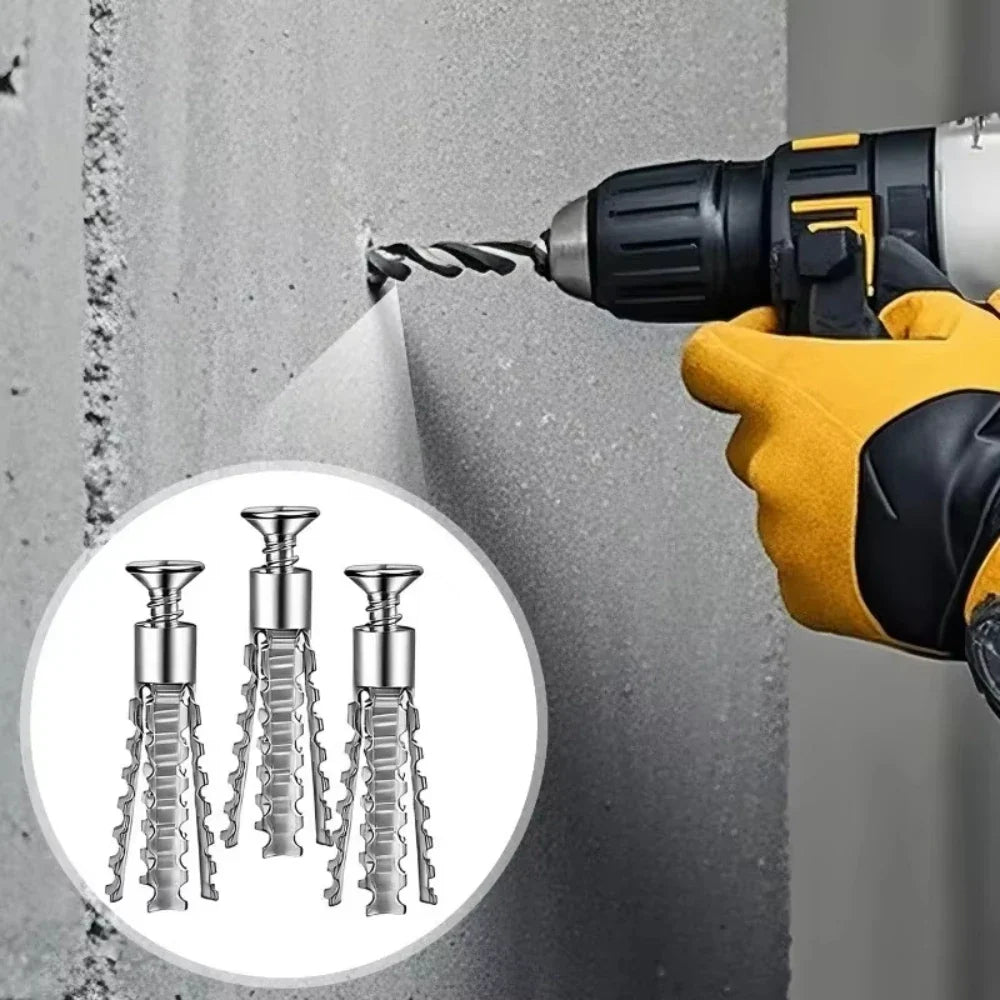 Hollow Wall Expansion Screws Kit 6/8mm Carbon Steel 50–200 Pcs