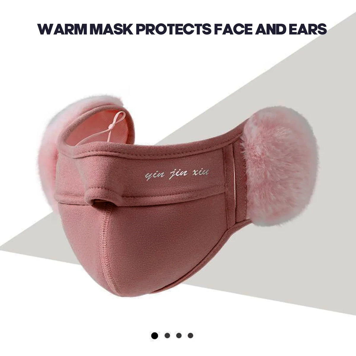 Women's Breathable Half Face Mask with Earmuffs for Cycling