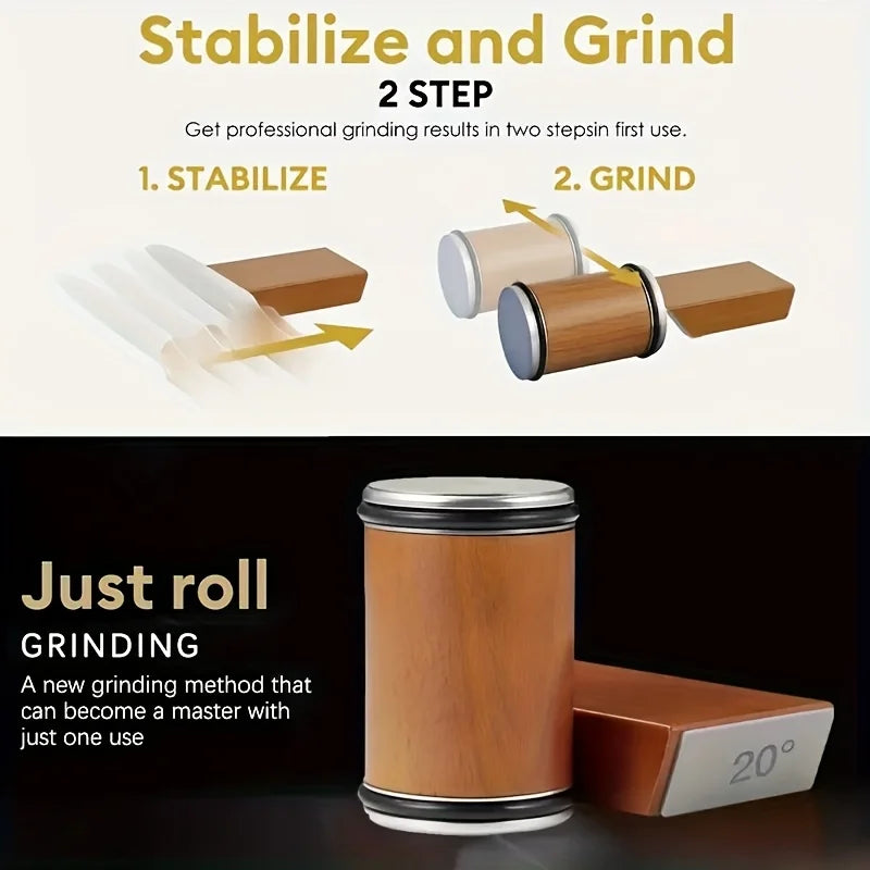 Professional Knife Sharpener Magnetic Rolling 15 20 Fixed Angles
