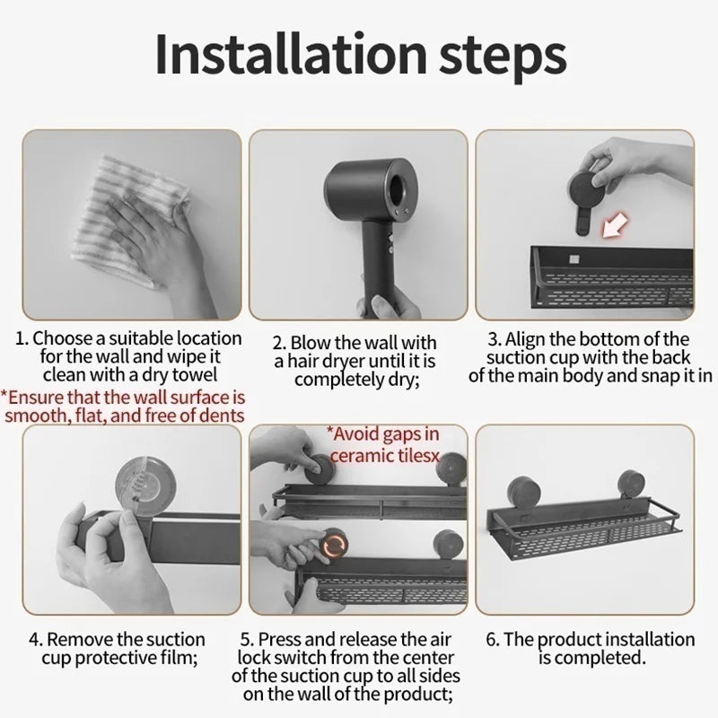 Aluminum Suction Cup Hooks No-Drill Organizer 8-Pack