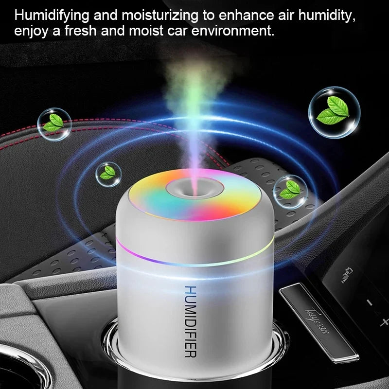 HOMEFISH Mini USB Cool Mist Humidifier & Aroma Diffuser LED