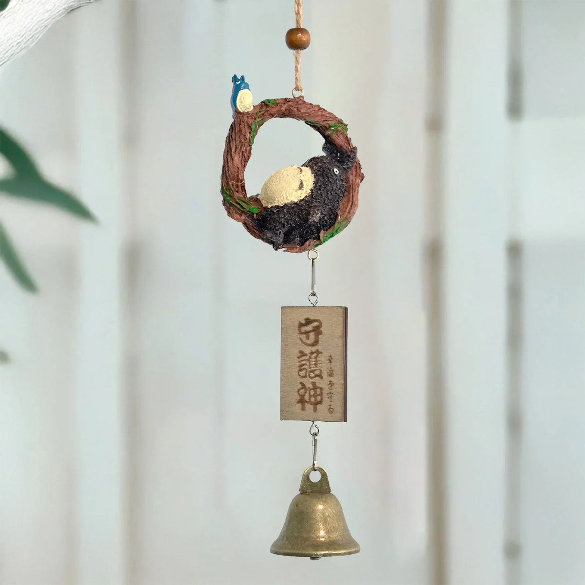 Japanese Copper Furin Wind Chime – Sleepy Cat Outdoor Bell Décor
