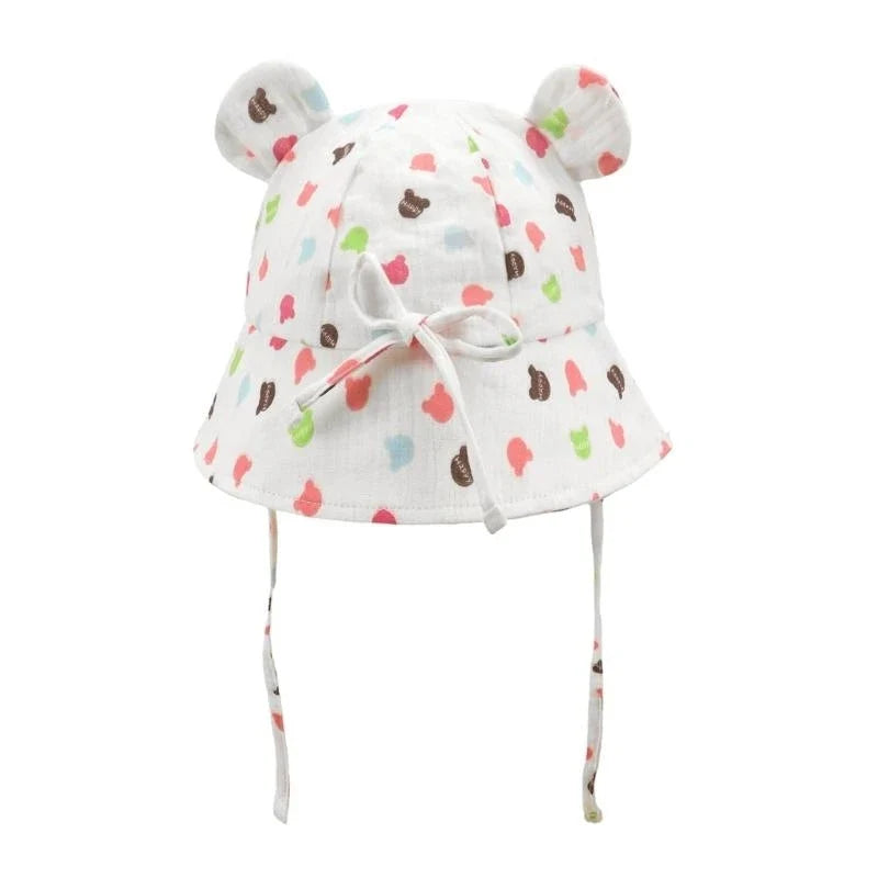 Baby Wide Brim Sun Hat | Soft Cotton Bucket Hat 0–3 Years
