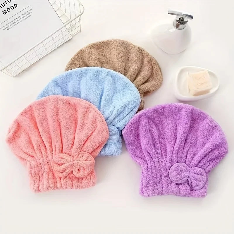 Microfiber Hair Drying Cap – Soft, Fast-Drying Turban Wrap