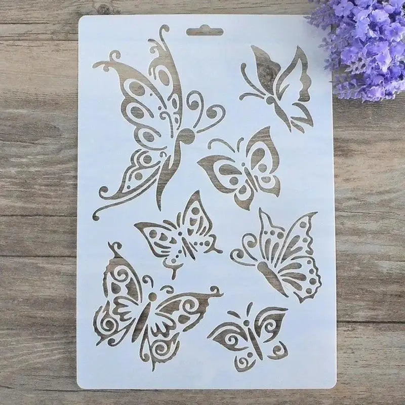 Mural Butterfly Embossed Template DIY Handmade Scrapbook Photo Album