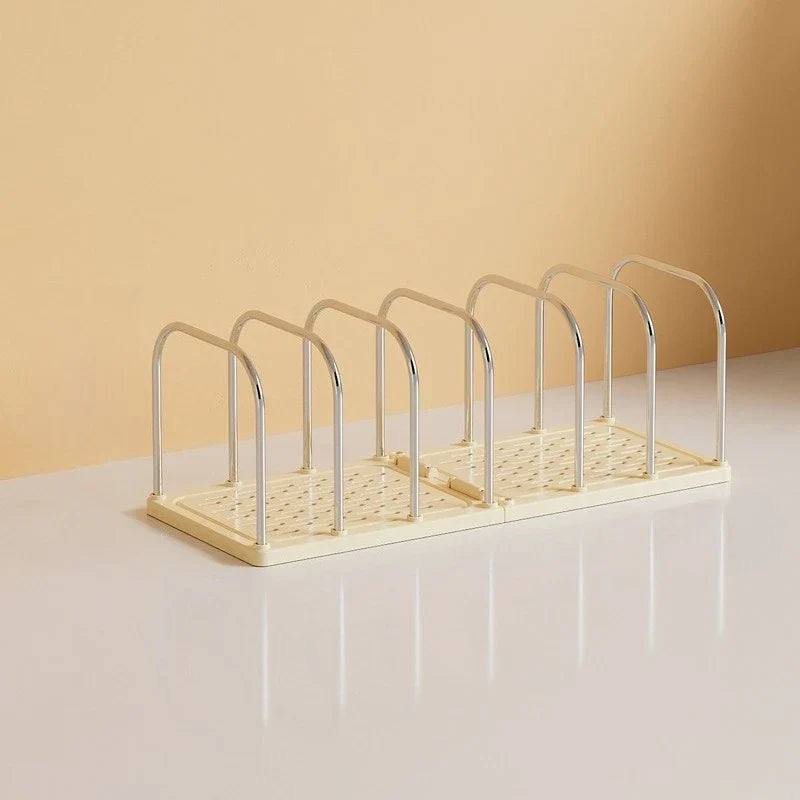 Desktop Book Organizer Stand with Drawers & Pen Holder
