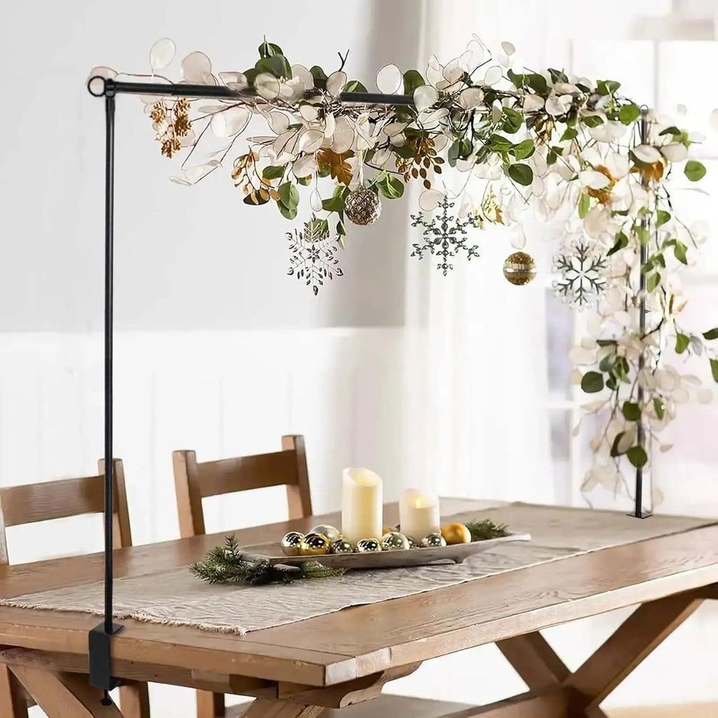 Table Arch Stand Clamps Adjustable Over Rod Dining Background Rack