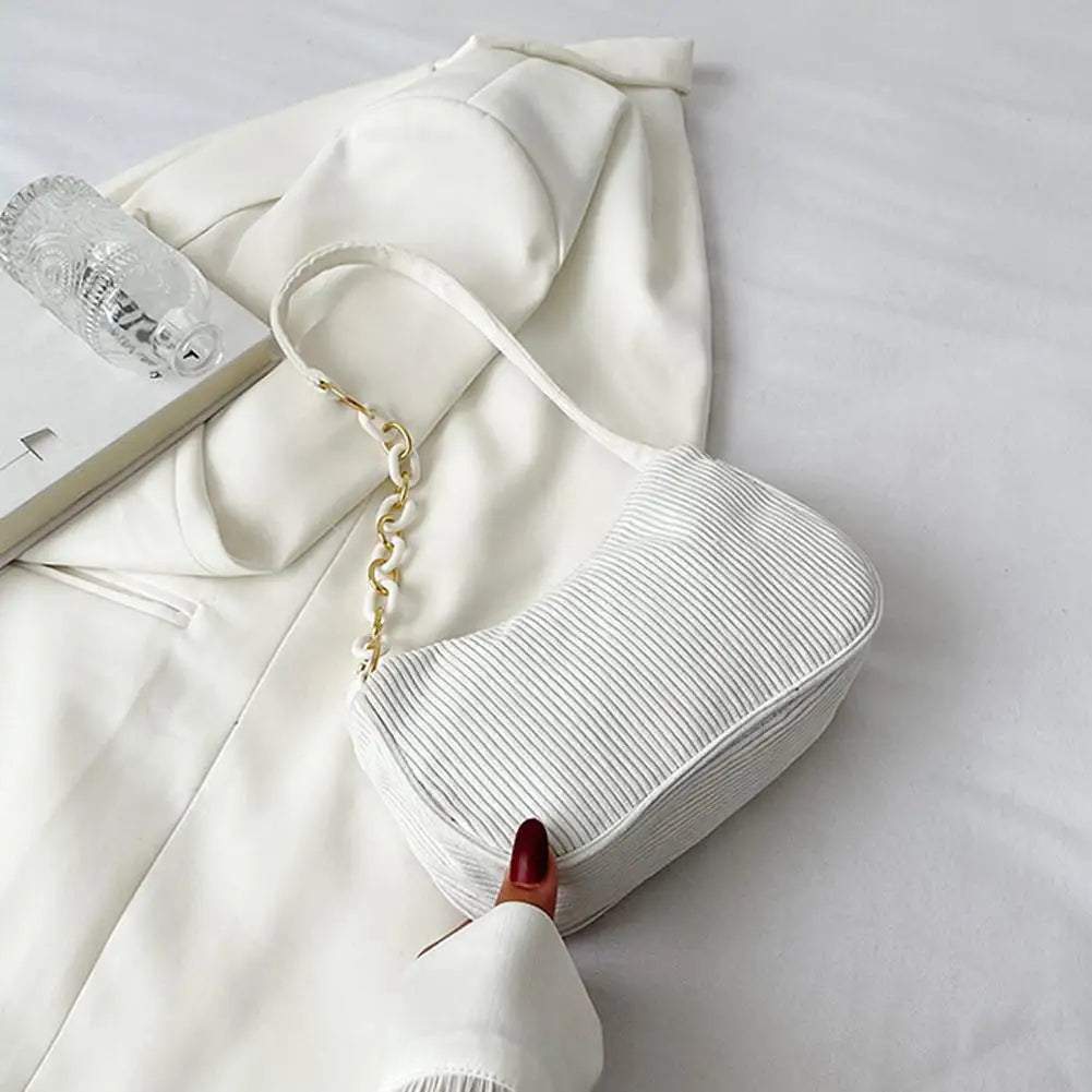 Women's Mini Corduroy Shoulder Bag – Half Moon Purse