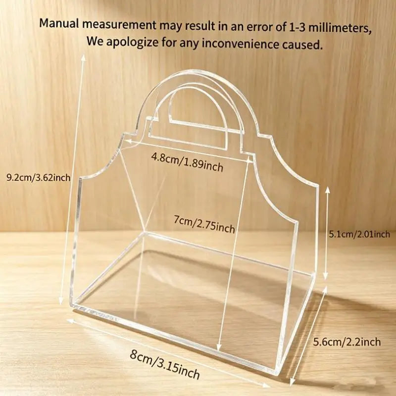 Clear Acrylic Handheld Gift Boxes Set of 5 – Transparent Storage