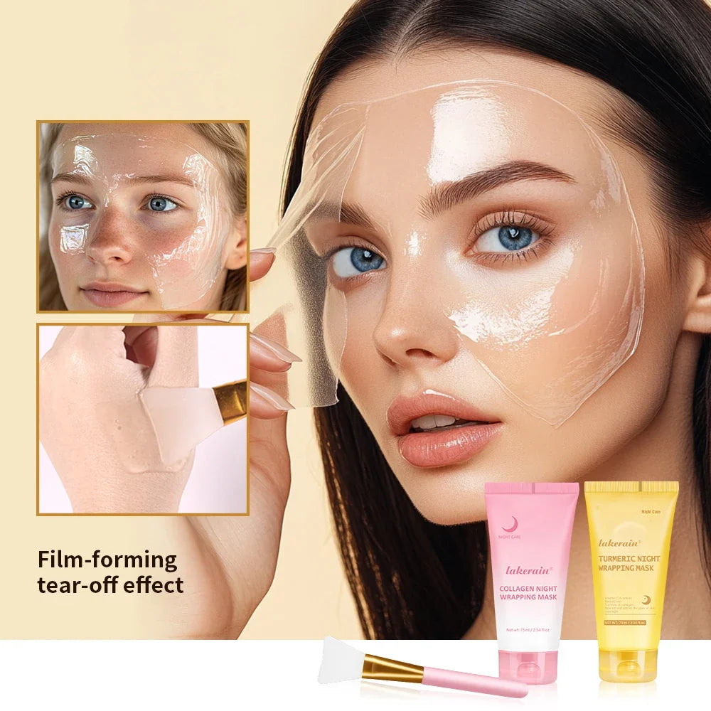 Turmeric & Collagen Overnight Peel-Off Mask Duo | Deep Hydration