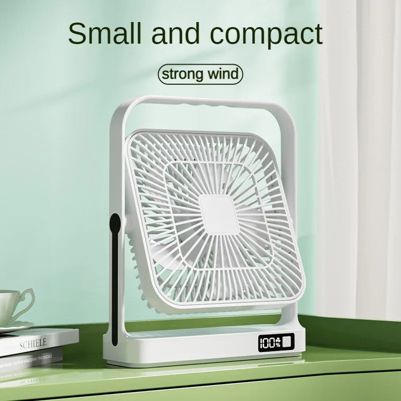 M09 Rechargeable Desktop & Wall Fan | 3600mAh USB Battery
