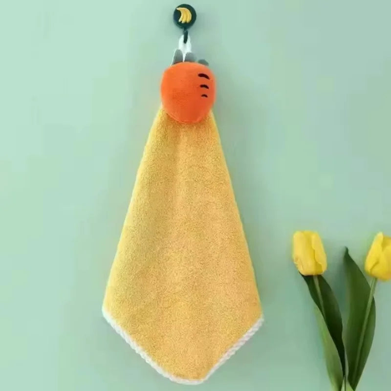 Coral Fleece Hangable Thicken Towel Cartoontowel Cute Absorbent Hand